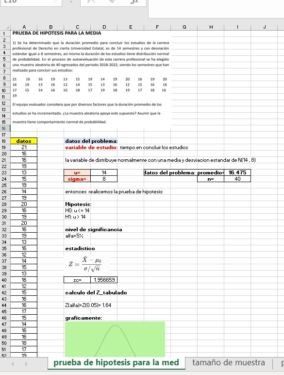 Imagen referencial de estadística en Excel
